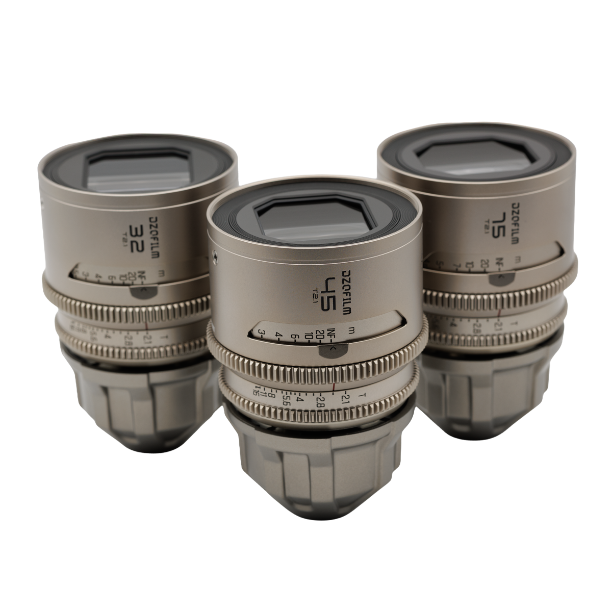 DZOFilm Arcana 1.5× Anamorphic PL Set mit 32 mm, 45 mm und 75 mm